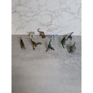 Jurassic World Mini Action Dino Lot Mattel Dinosaurs Rubber Figurines Lot of 9